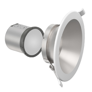 CPS Series Engine and Round Silver Reflector with White Trim