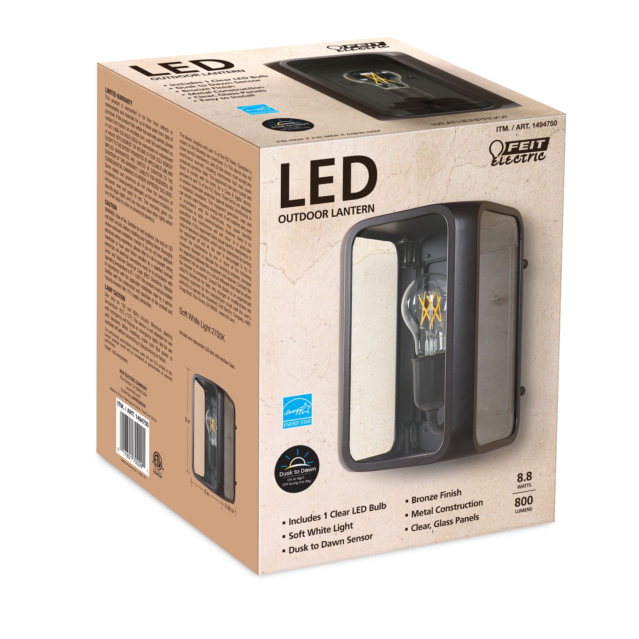 Breathtaking 9inch Outdoor Lantern Retail Box