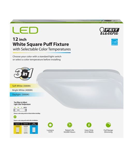 12inch Square Puff Ceiling Light Box Packaging