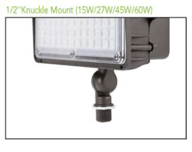 Flood Mount 1/2" Knuckle Flood Mount 1/2" Knuckle